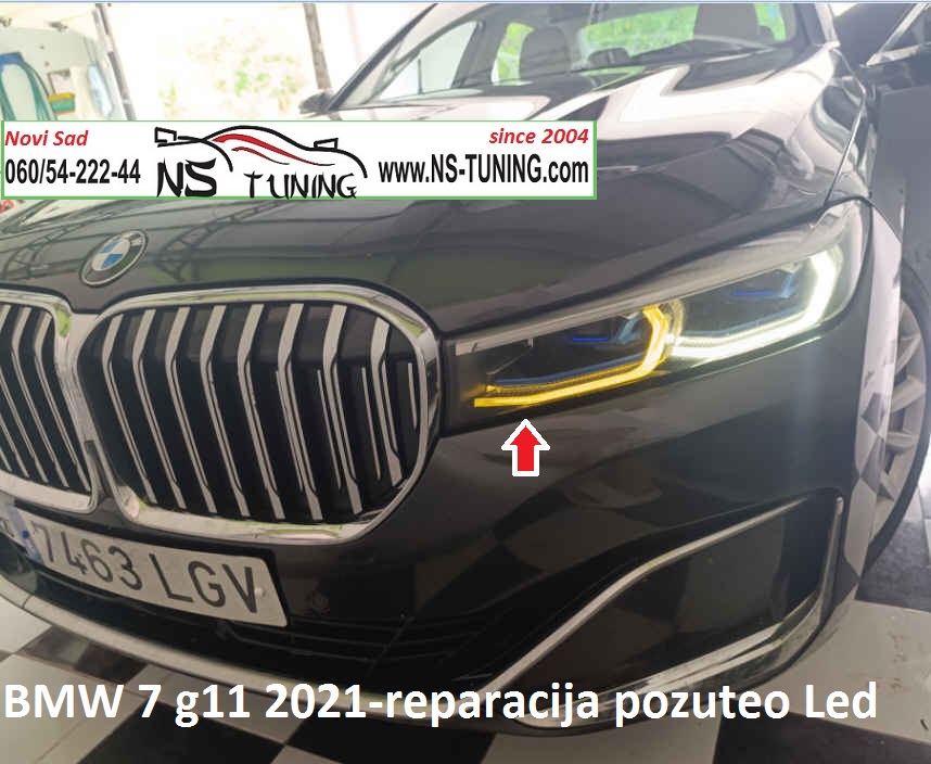bmw 7 g11 2018 2019 zut led reparacija dnevno svetlo pozutelo slabo novi sad ns tuning